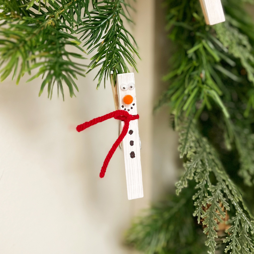 Countdown Calendar - Day 5 - Clothespin Snowmen