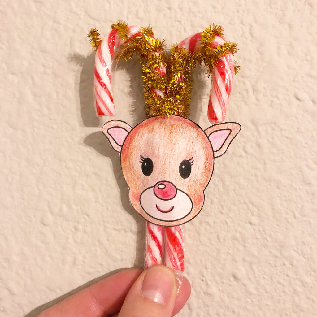 Day 14 - 24 Day Countdown Calendar - Candy Cane Reindeer Ornament